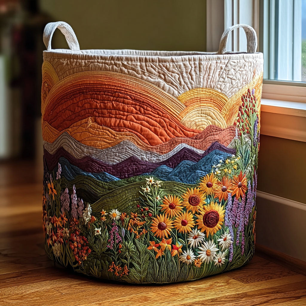Summer Ridge Quilted Laundry Basket Modern Laundry Hamper Gift Items For New House