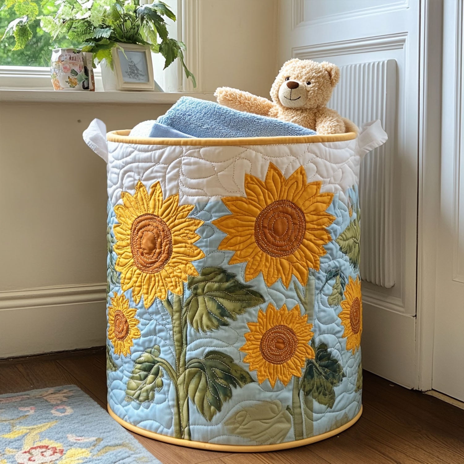 Summer Shine Quilted Laundry Basket The Laundry Basket Great Mother's Day Gifts
