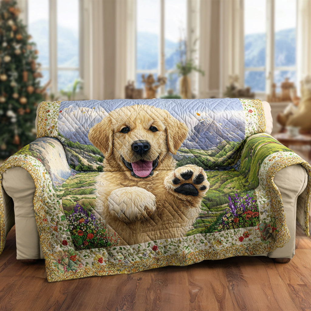 Summit Golden Retriever Quilted Sofa Cover Home Decor Golden Retriever Themed Gifts