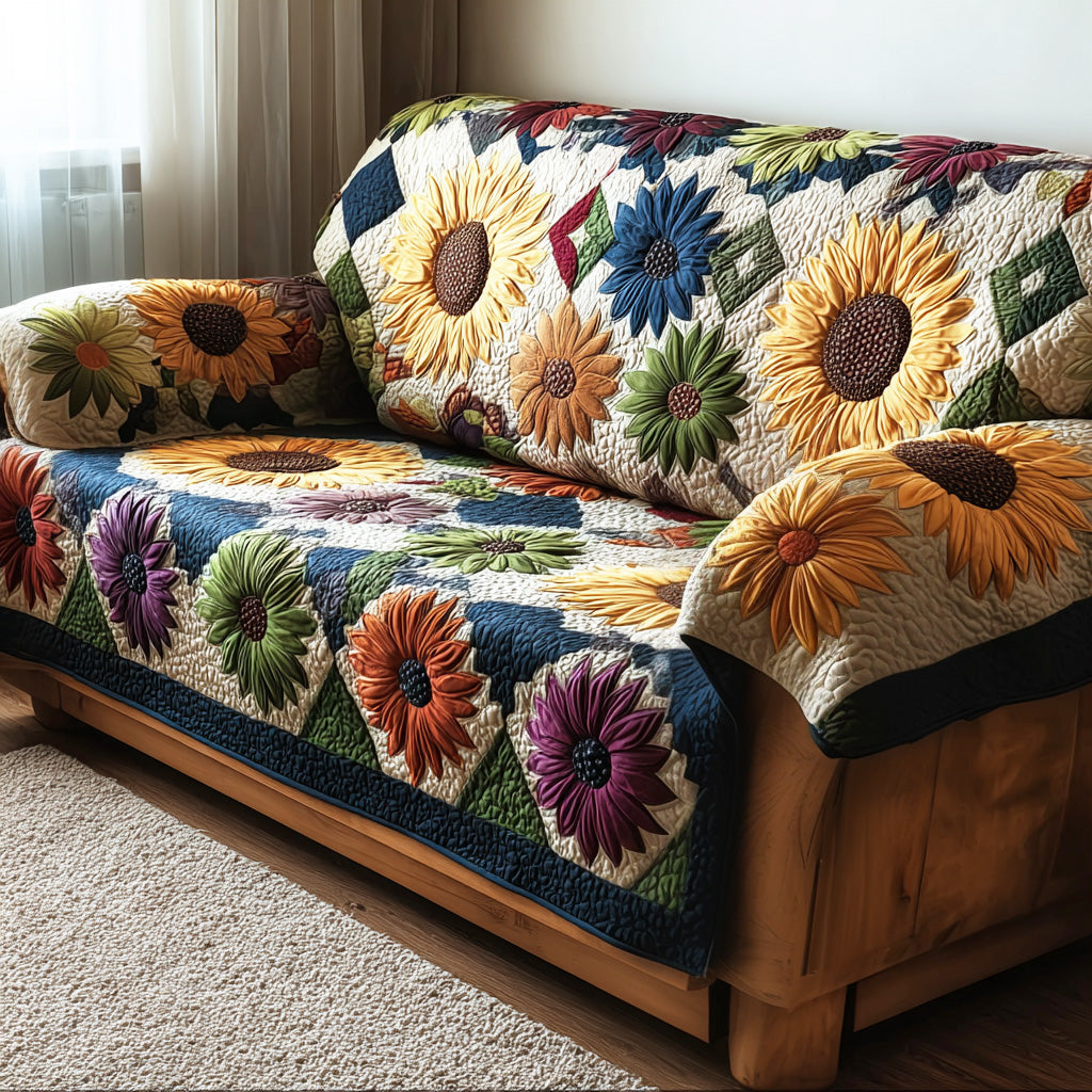 Sun Garden Quilted Sofa Cover Best Slipcovered Sofas Sunflower Presents Merchandise