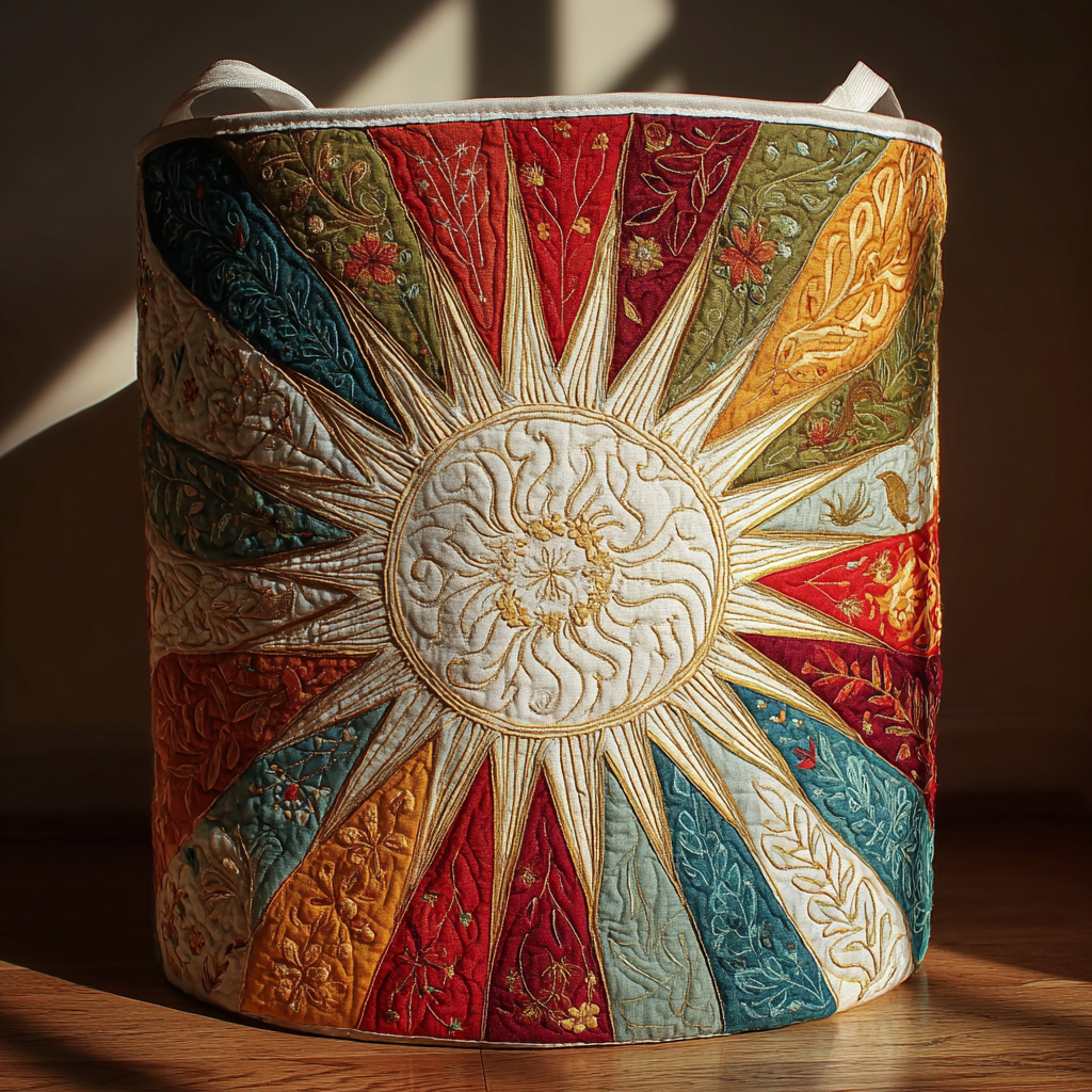 Sun Wave Quilted Laundry Basket Home And Decor Last Minute Gifts For Mom