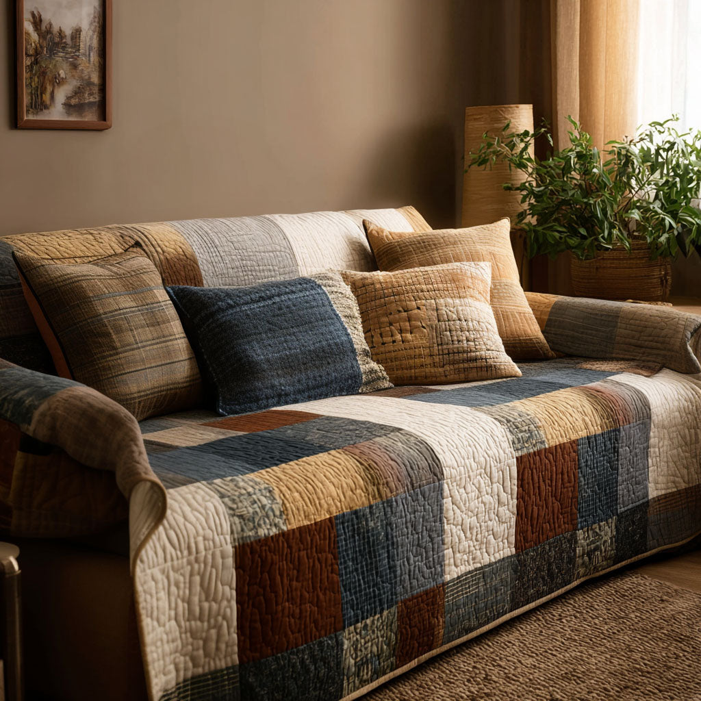 Sunbaked Patch Quilted Sofa Cover Best Sofa Covers Black History Month Gifts