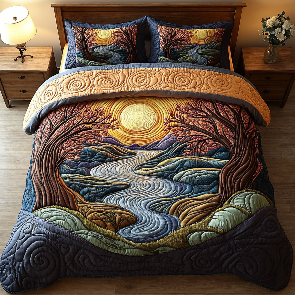 Sunbeam Serenity Quilted Bedding Set Best Comforter Sets Best Gift For Mothers On Mother's Day