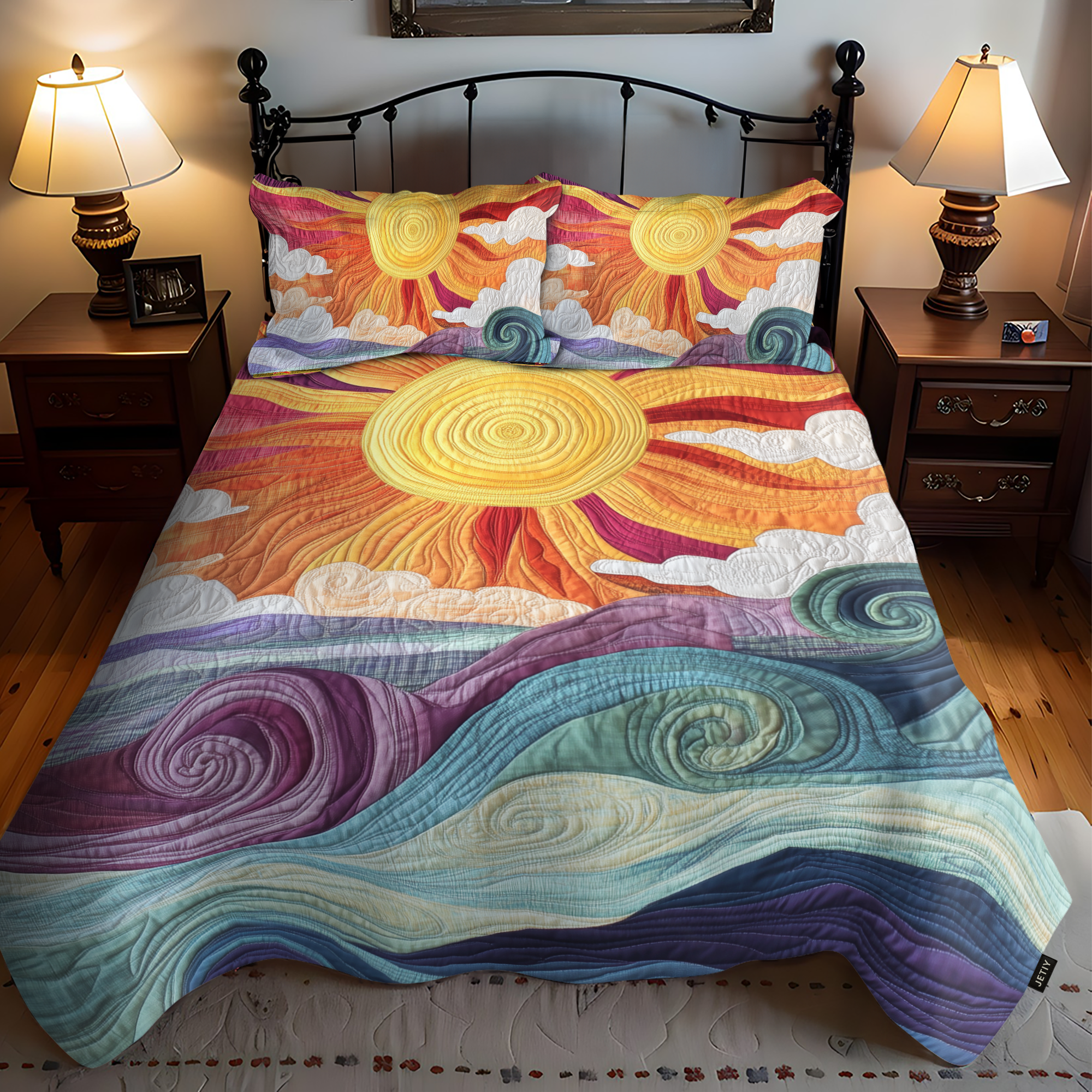 Sunburst Delight Quilted Bedding Set Best Sheets Ever Good Gifts For Mom