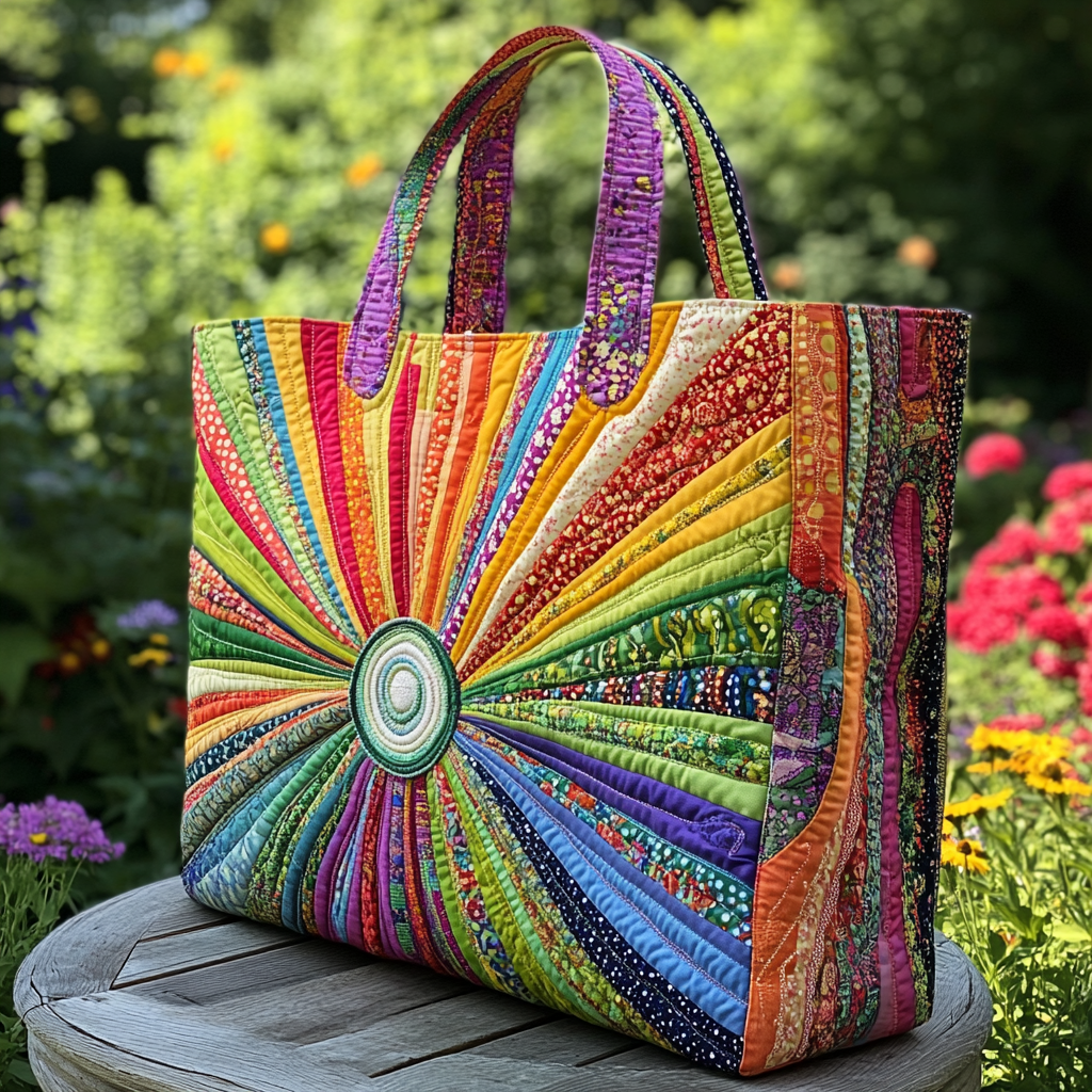 Sunburst Dreams Quilted Tote Bag Best Tote Bag Gifts For Mother And Daughter