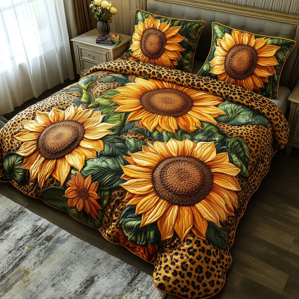 Sunflower Dreams Quilted Bedding Set Cozy Bedroom Decor Sunflower Items For Gifts