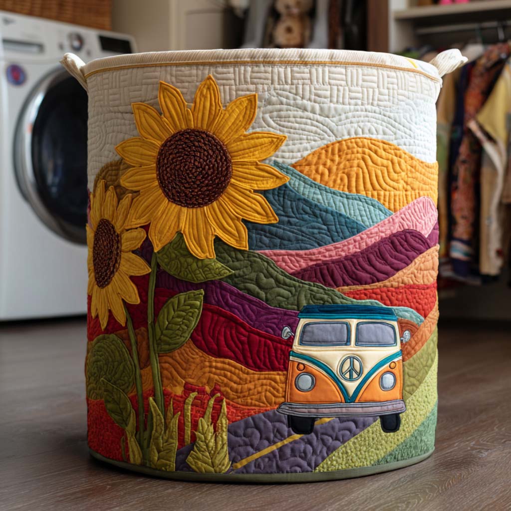 Sunflower Drive Quilted Laundry Basket Biggest Laundry Basket Best Camping Gifts