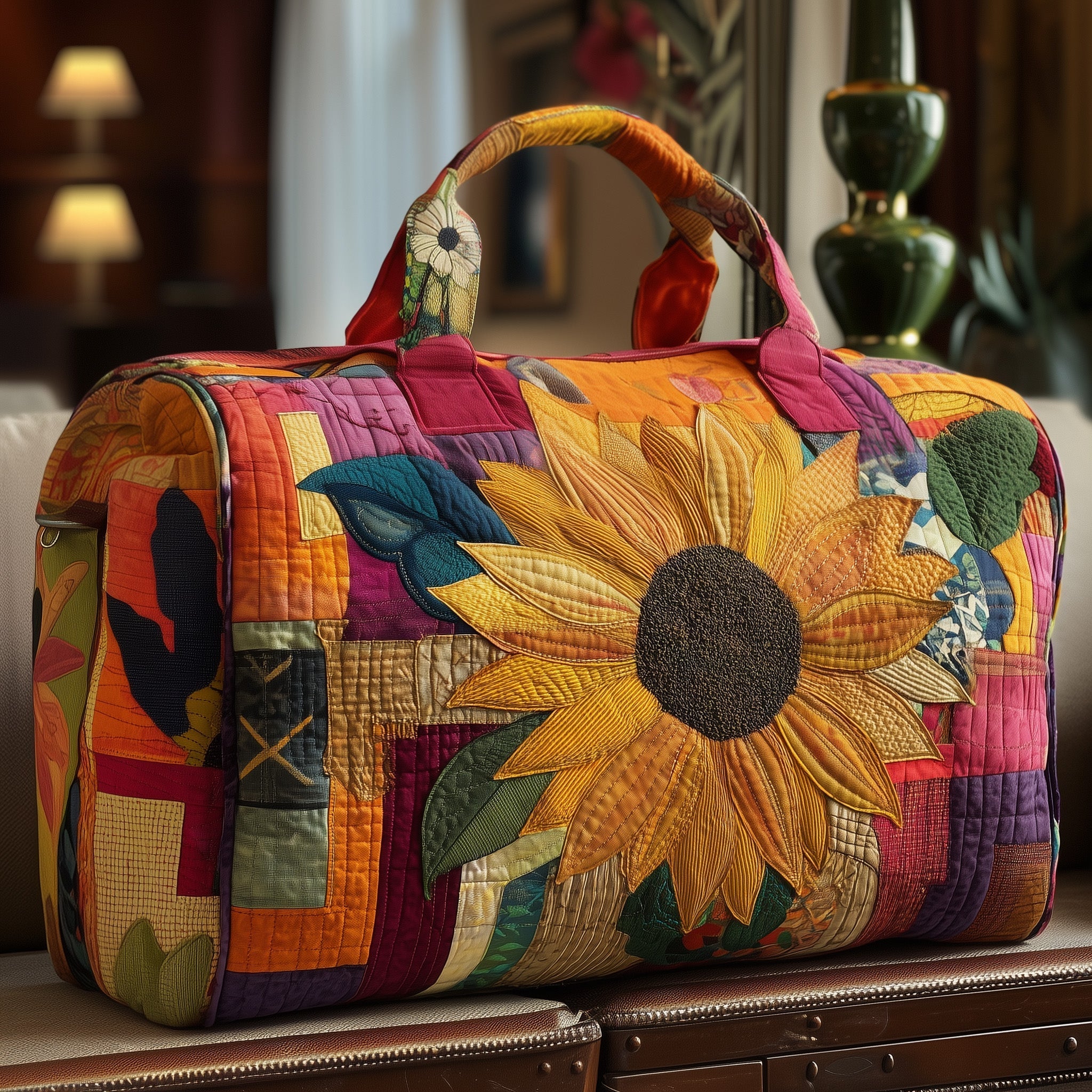 Sunflower Quilted Duffle Bag Gym Duffle Gift Ideas For Mom In Law