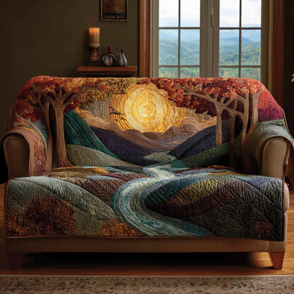 Sunlit Comfort Quilted Sofa Cover Couch Covers For Couches Gifts For Grandma