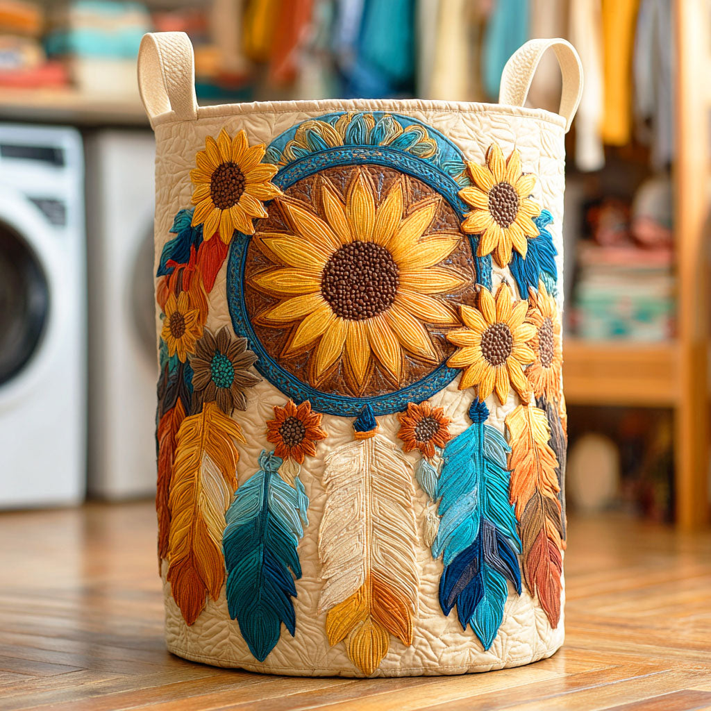 Sunlit Meadow Quilted Laundry Basket Best Hampers Mothers Day Gift For Sister