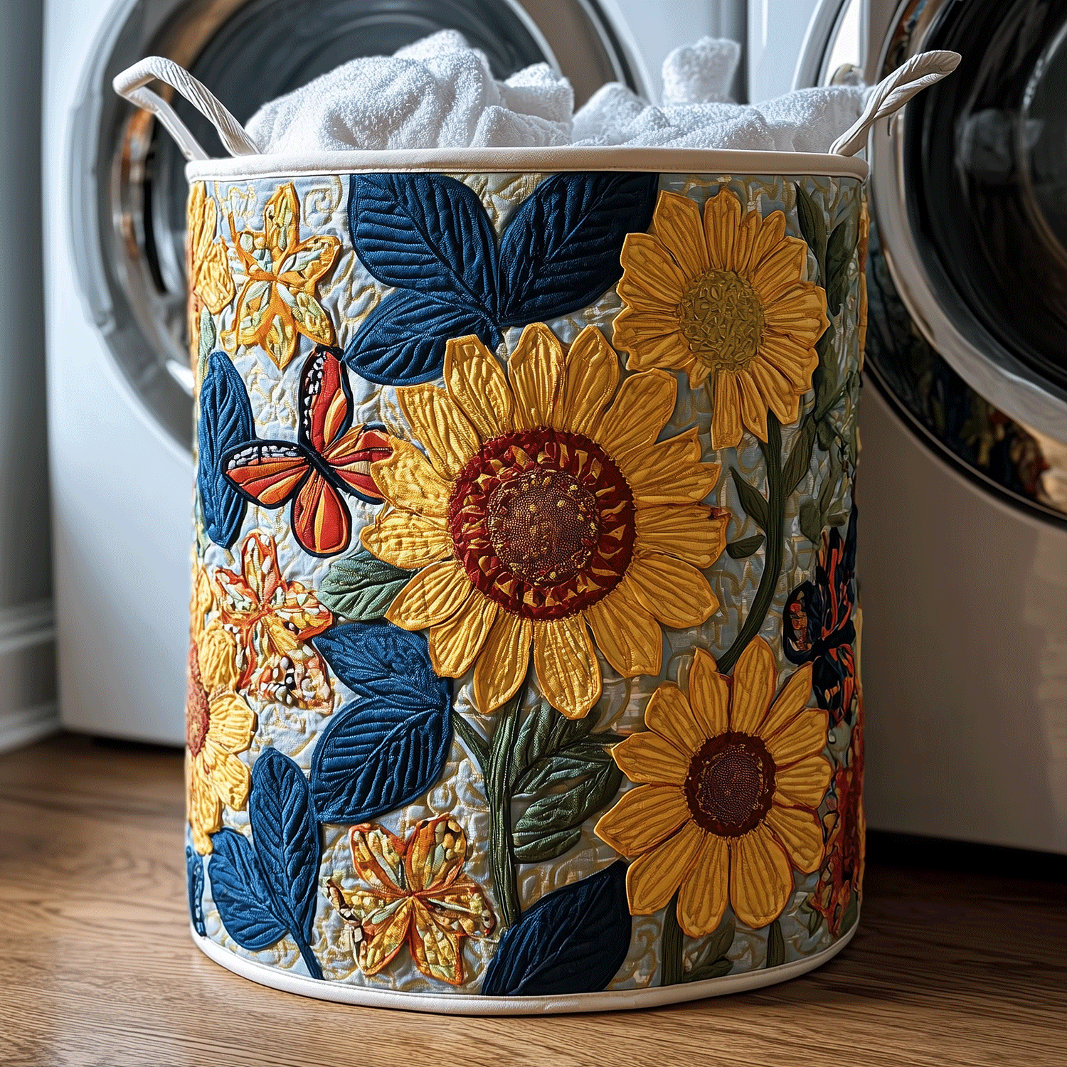 Sunny Bloom Quilted Laundry Basket Best Dirty Clothes Hamper Birthday Ideas For Mother