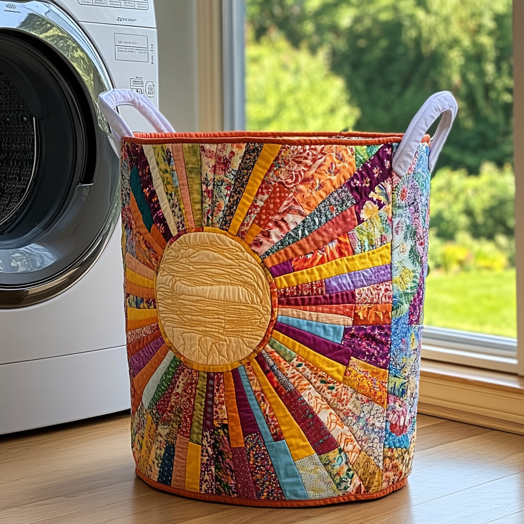 Sunny Dunes Quilted Laundry Basket Laundry Clothes Basket Gifts For Mom From Daughter