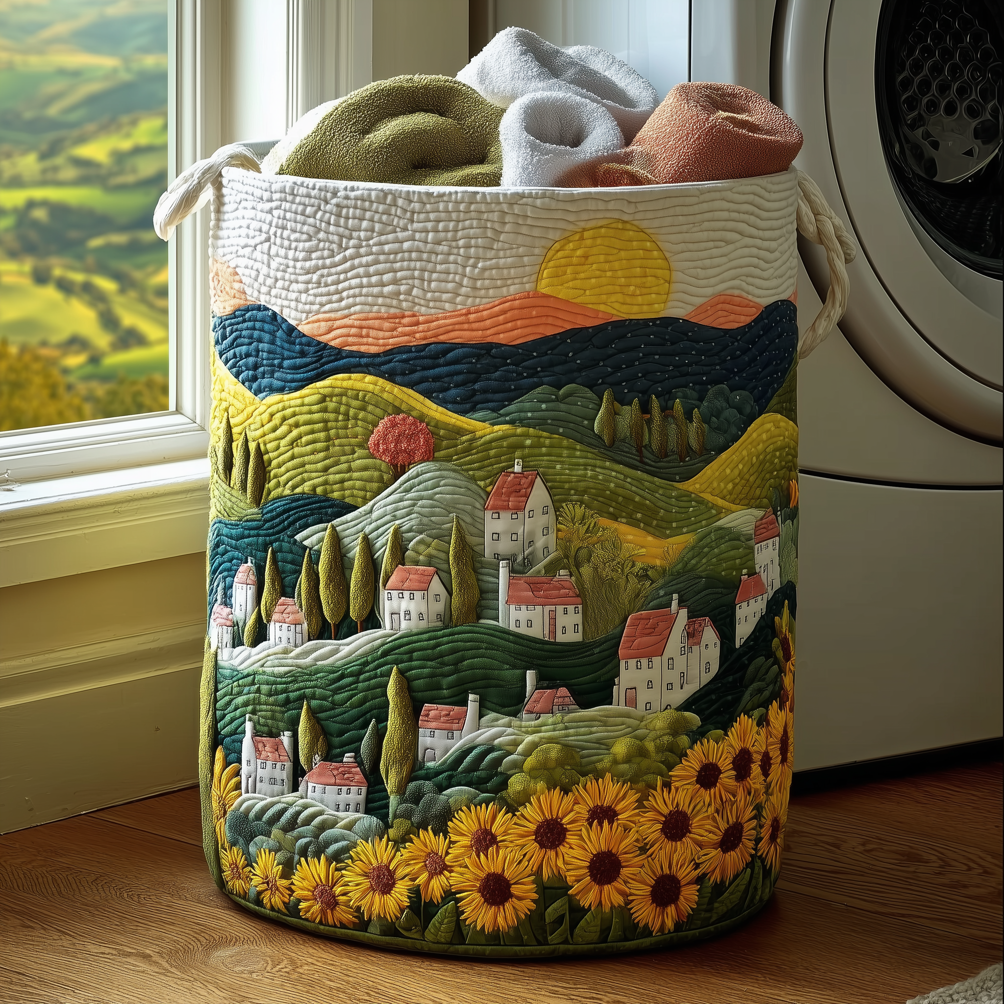 Sunny Fields Quilted Laundry Basket Unique Laundry Basket Mother's Day Gift Ideas