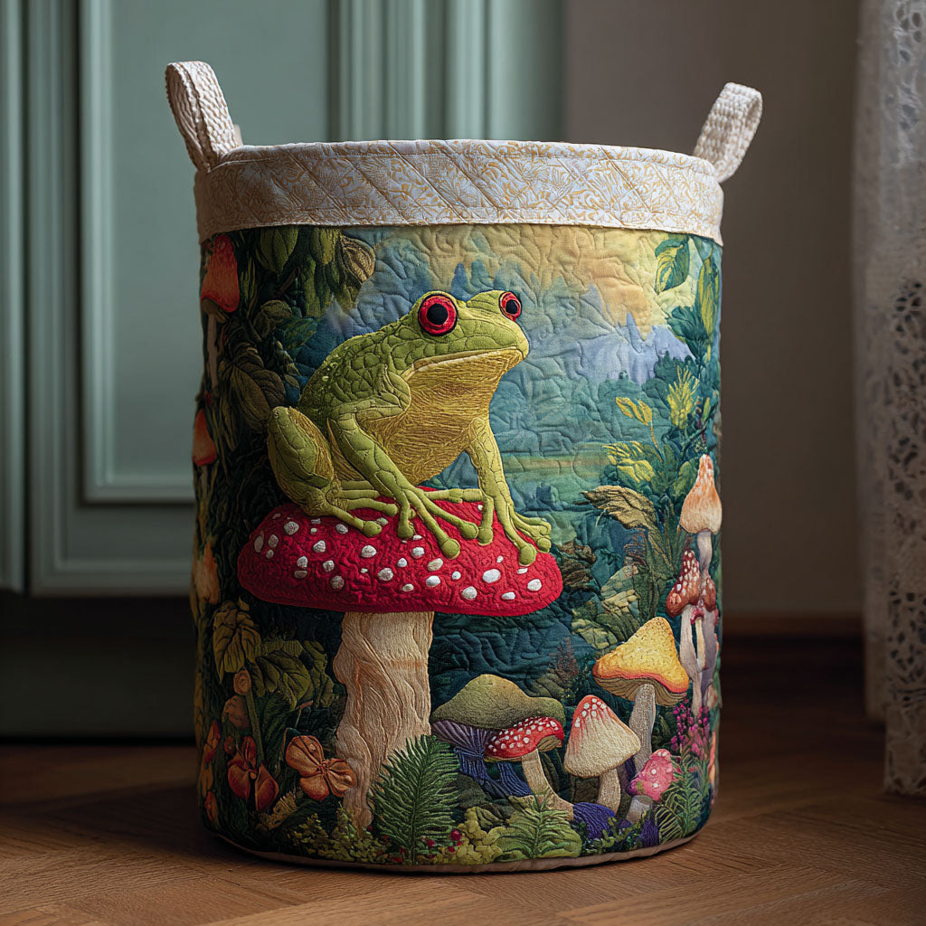 Sunny Frog Quilted Laundry Basket Best Hampers Cute Frog Things To Buy