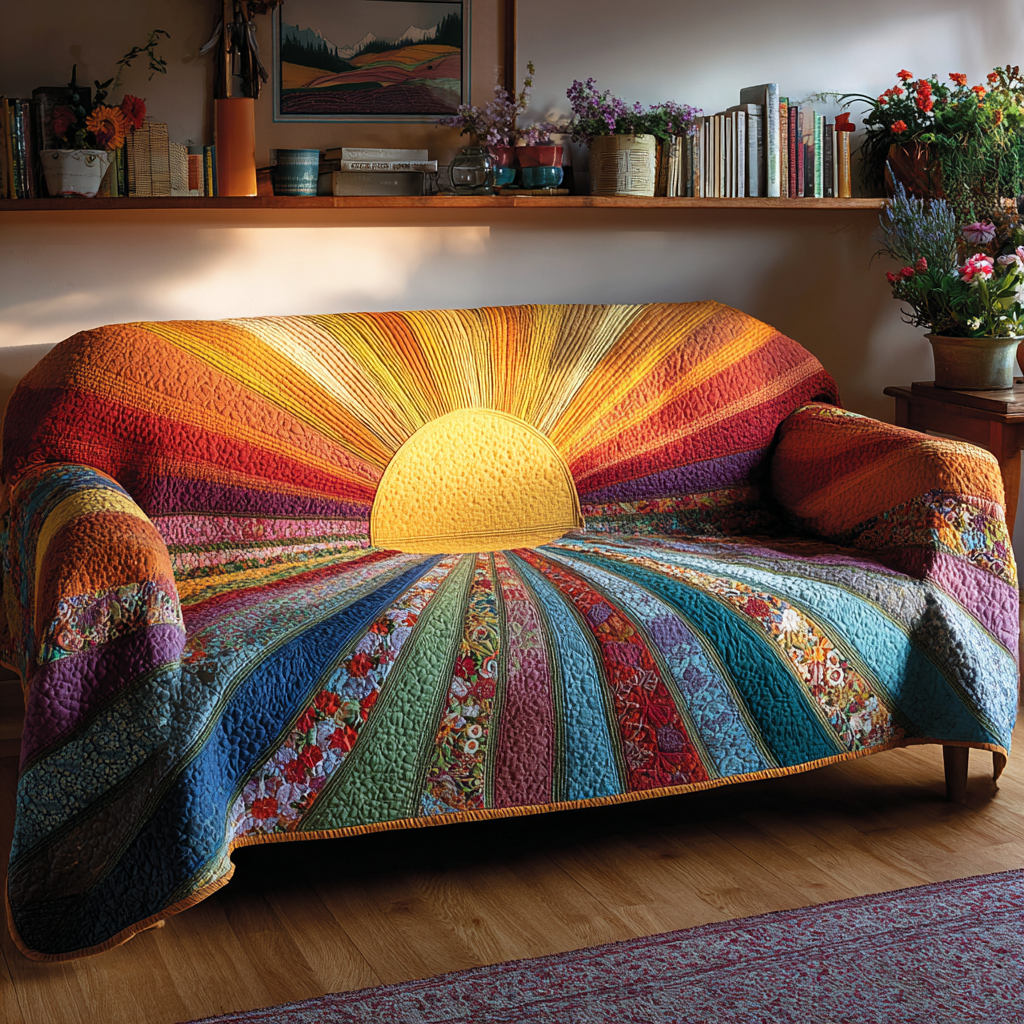 Sunny Garden Quilted Sofa Cover Best Couch Covers Unique Father'sDay Gifts