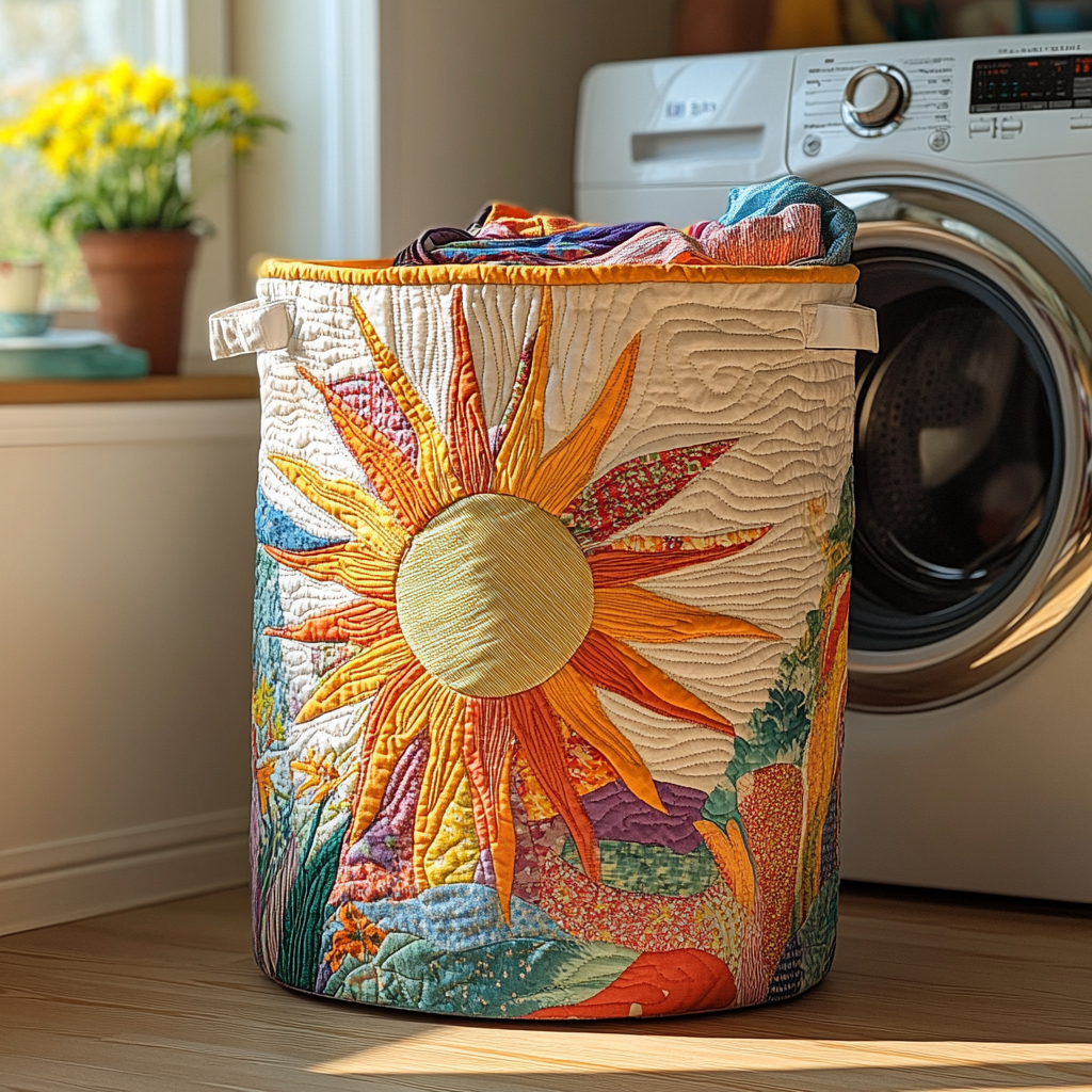 Sunny Glow Quilted Laundry Basket Biggest Laundry Basket The Best Mother's Day Gifts