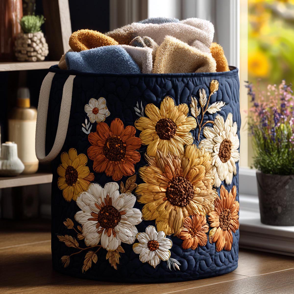 Sunny Harvest Quilted Laundry Basket Best Laundry Hamper Gifts For My Mom