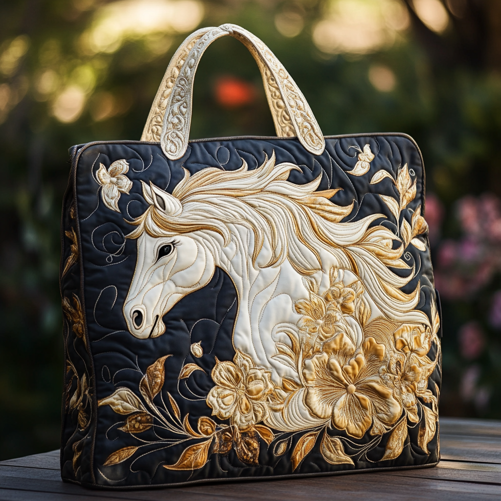 Sunrise Horse Quilted Tote Bag Trendy Tote Best Mothers Day Ideas
