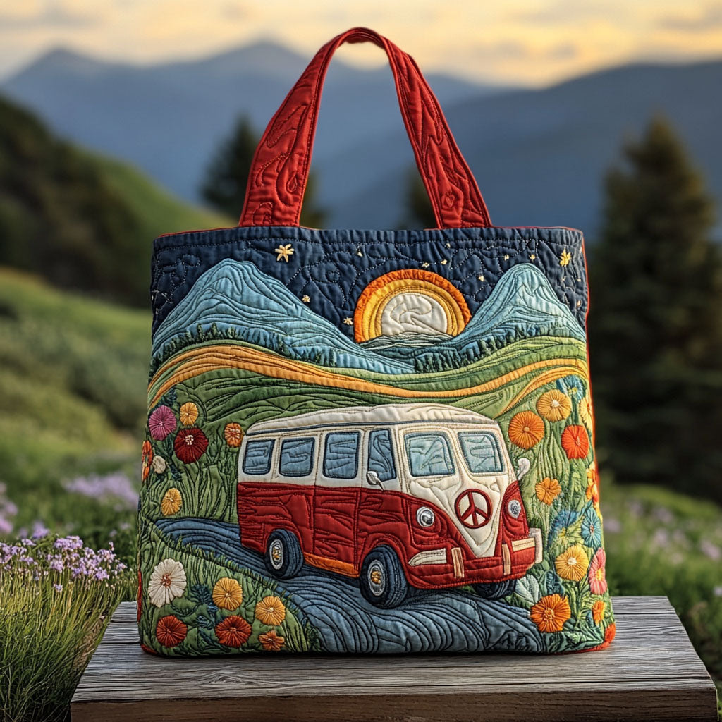 Sunset Escape Quilted Tote Bag Patchwork Tote Bag Great Gift Ideas For Mom