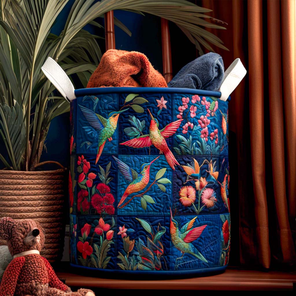 Sunset Hummingbird Light Quilted Laundry Basket Coolest Laundry Baskets Best Mothers Day Gift Ideas