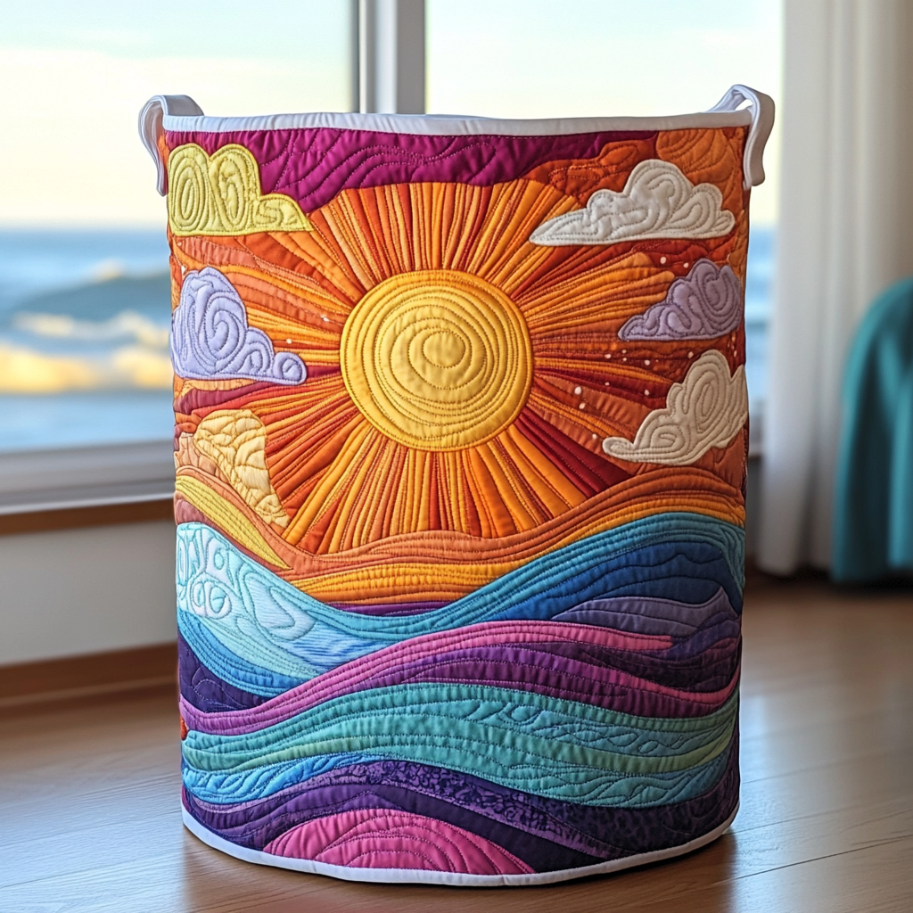 Sunset Ridge Quilted Laundry Basket Dirty Clothes Basket Gifts For Your Mom