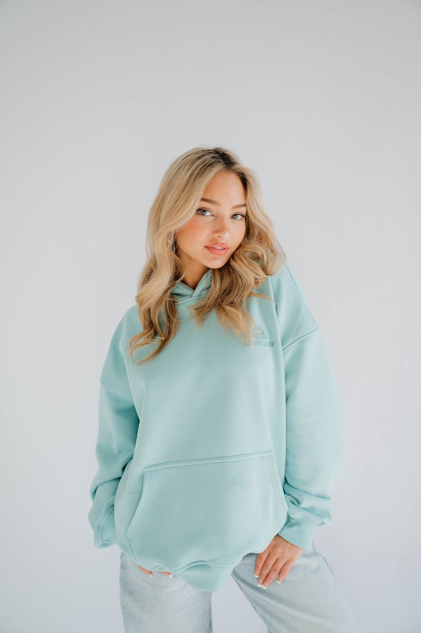 Sunset Surf Hoodie Coastal Palms Hoodie Sunset Surf Clothing Beach Lover Gifts For Her - Image 2