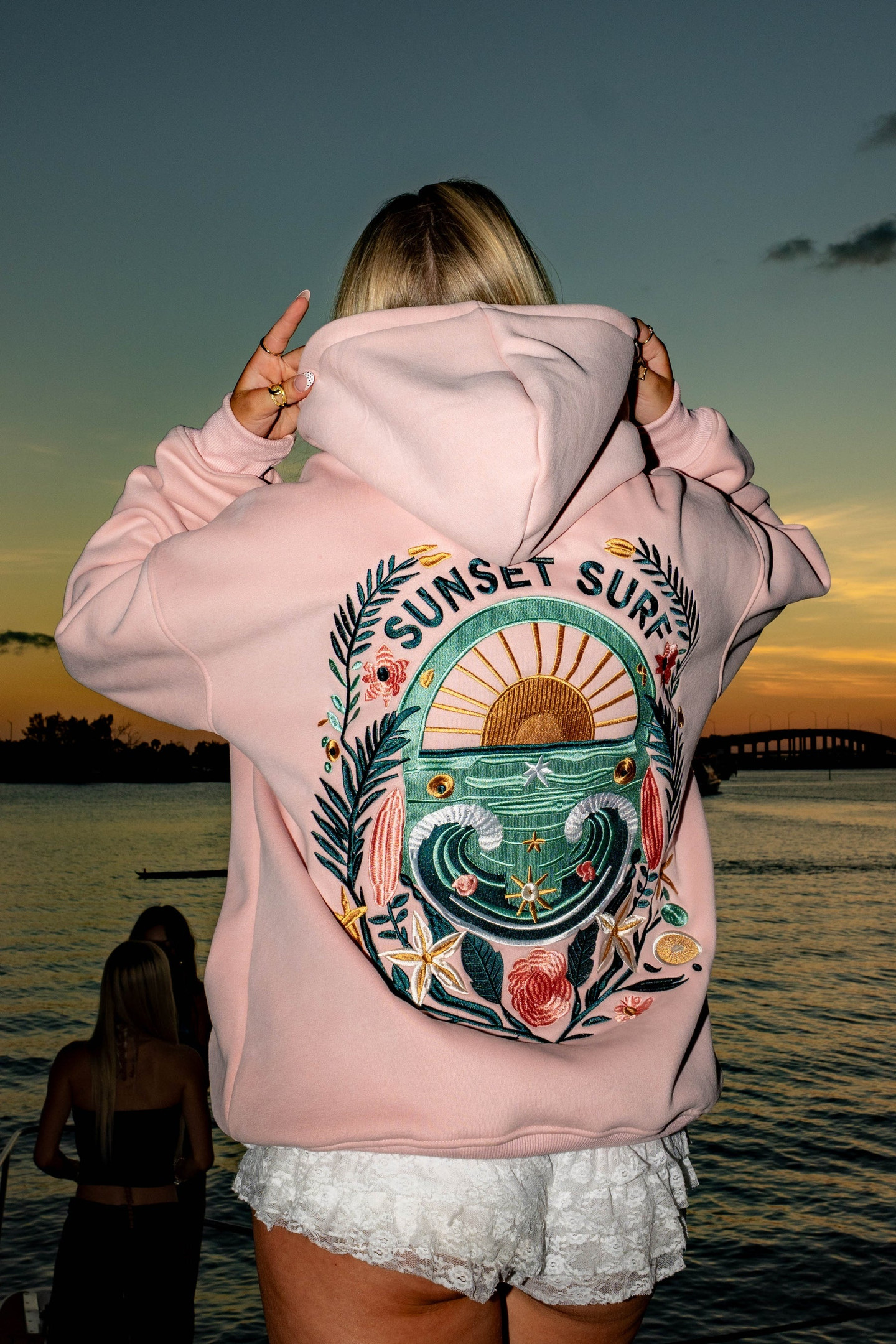 Sunset Surf Hoodie Sunset Tide Hoodie Sunset Surf Clothing Best Gifts For Beach Lovers - Image 2