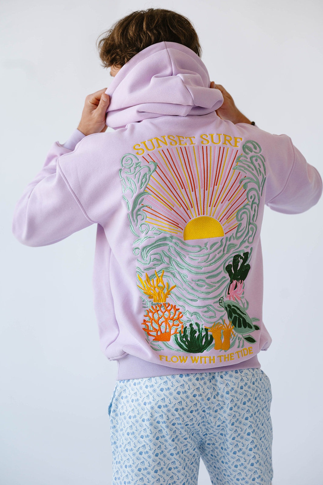 Sunset Surf Hoodie Under The Sea Hoodie Sunset Surf Apparel Beach Related Gifts