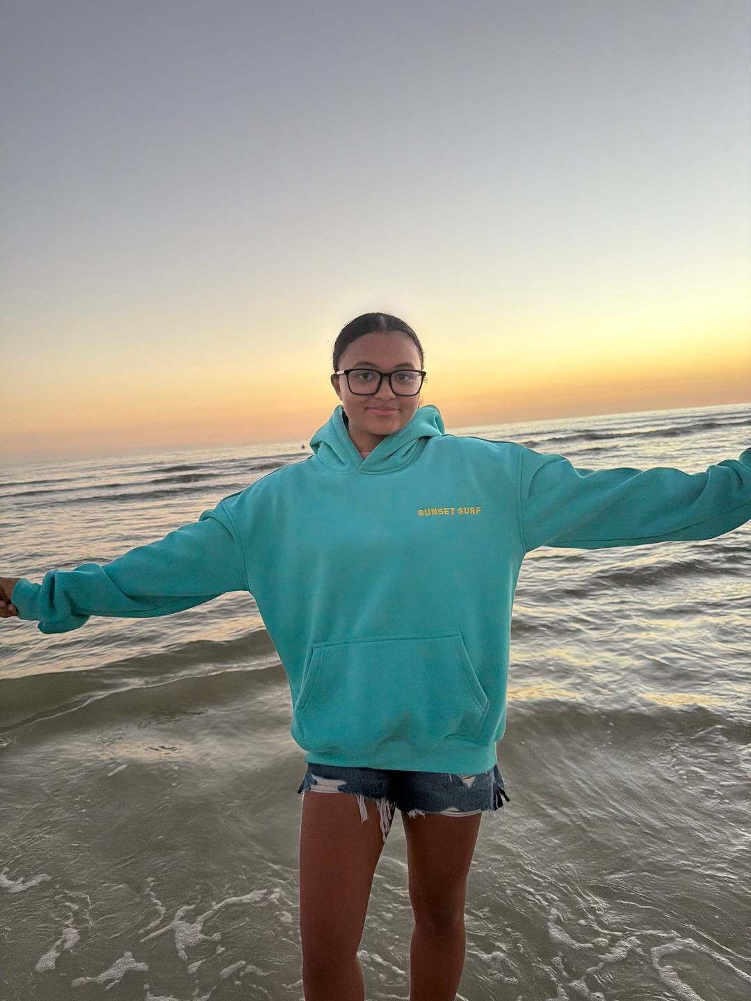 Sunset Surf Hoodie Under The Sea Hoodie Sunset Surf Apparel Gifts For Beach Vacation - Image 2