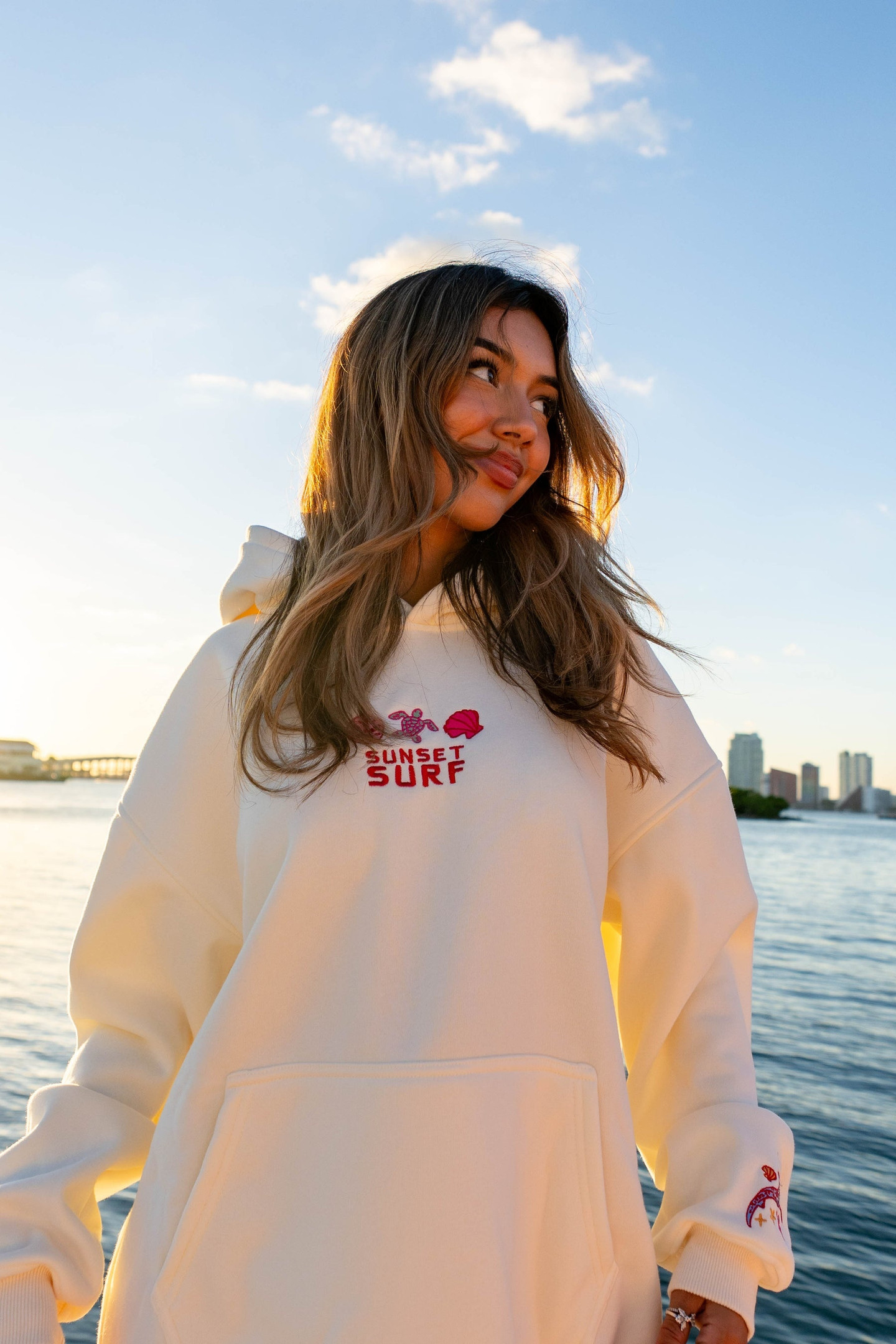 Sunset Surf Hoodie Whale Shark Tropics Hoodie Sunset Surf Apparel Gifts For Beach Goers - Image 2