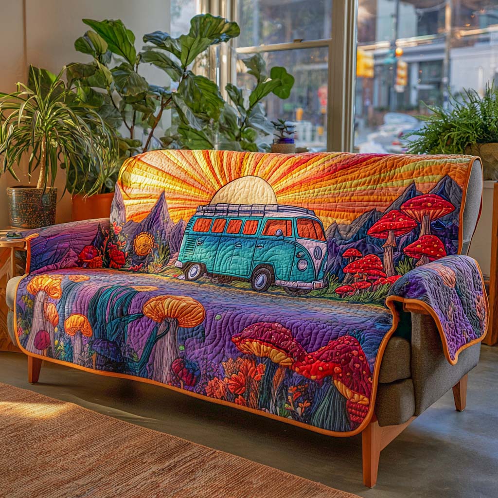 Sunset Voyage Quilted Sofa Cover Best Couch Covers Mothers Day Gift Suggestions