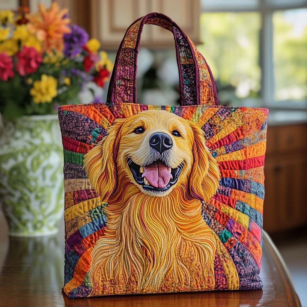Sunshine Golden Smile Quilted Tote Bag Best Everyday Tote Bag Best Gifts For Your Mom