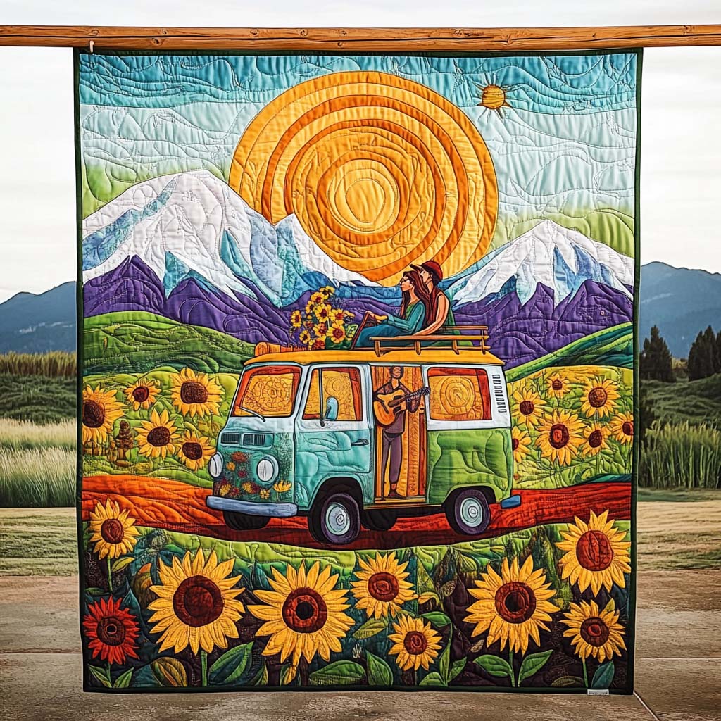 Sunshine Vibes Quilted Blanket Best Comforter Sets Mum Present