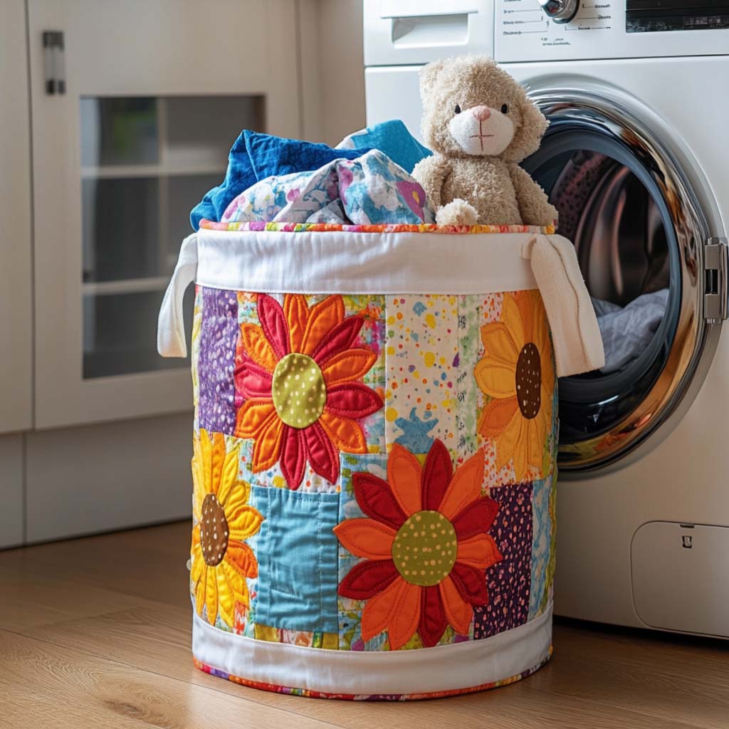 Sunshine Whispers Quilted Laundry Basket Clothes Basket Storage Best Gifts For Mothers