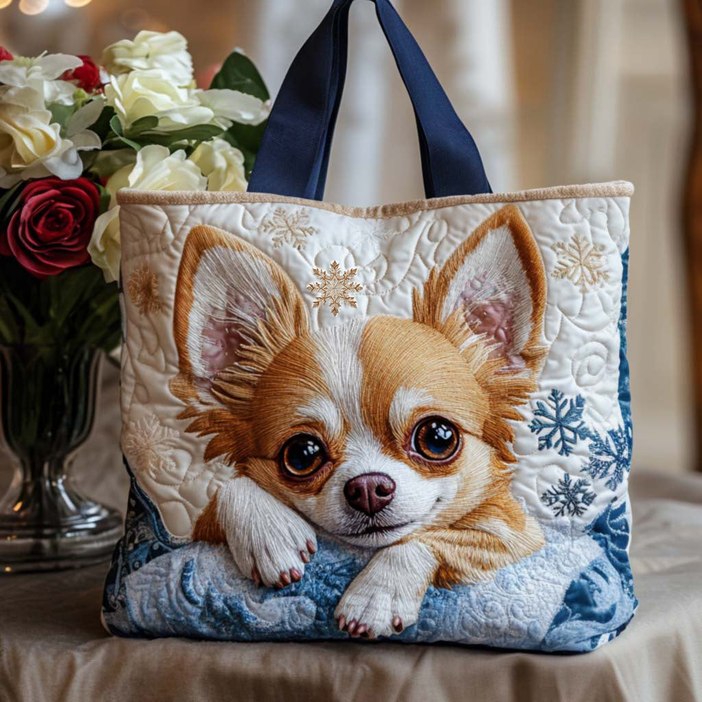 Sweet Chihuahua Quilted Tote Bag Perfect Tote Bag Great Christmas Present For Wife