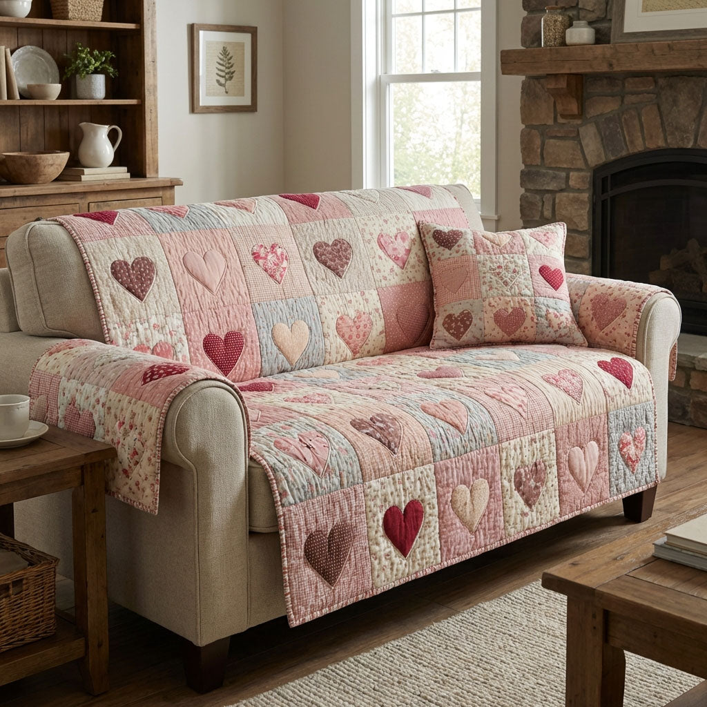 Sweet Harmony Quilted Sofa Cover Sofa Saver Covers Xmas Gifts For Couples