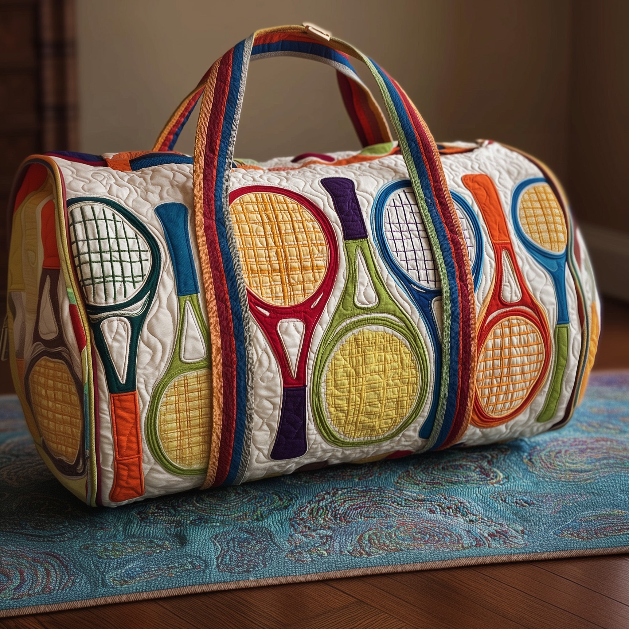 Tennis Time Quilted Duffle Bag Great Duffel Bags Gift Ideas For Tennis Lovers