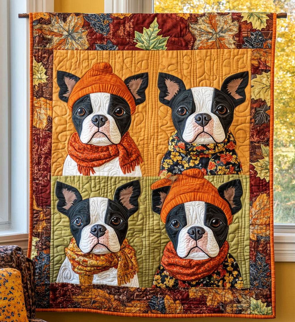 Terrier Warmth Quilted Blanket Bedsheet Comforter Set Funny Gift For Dog Owner