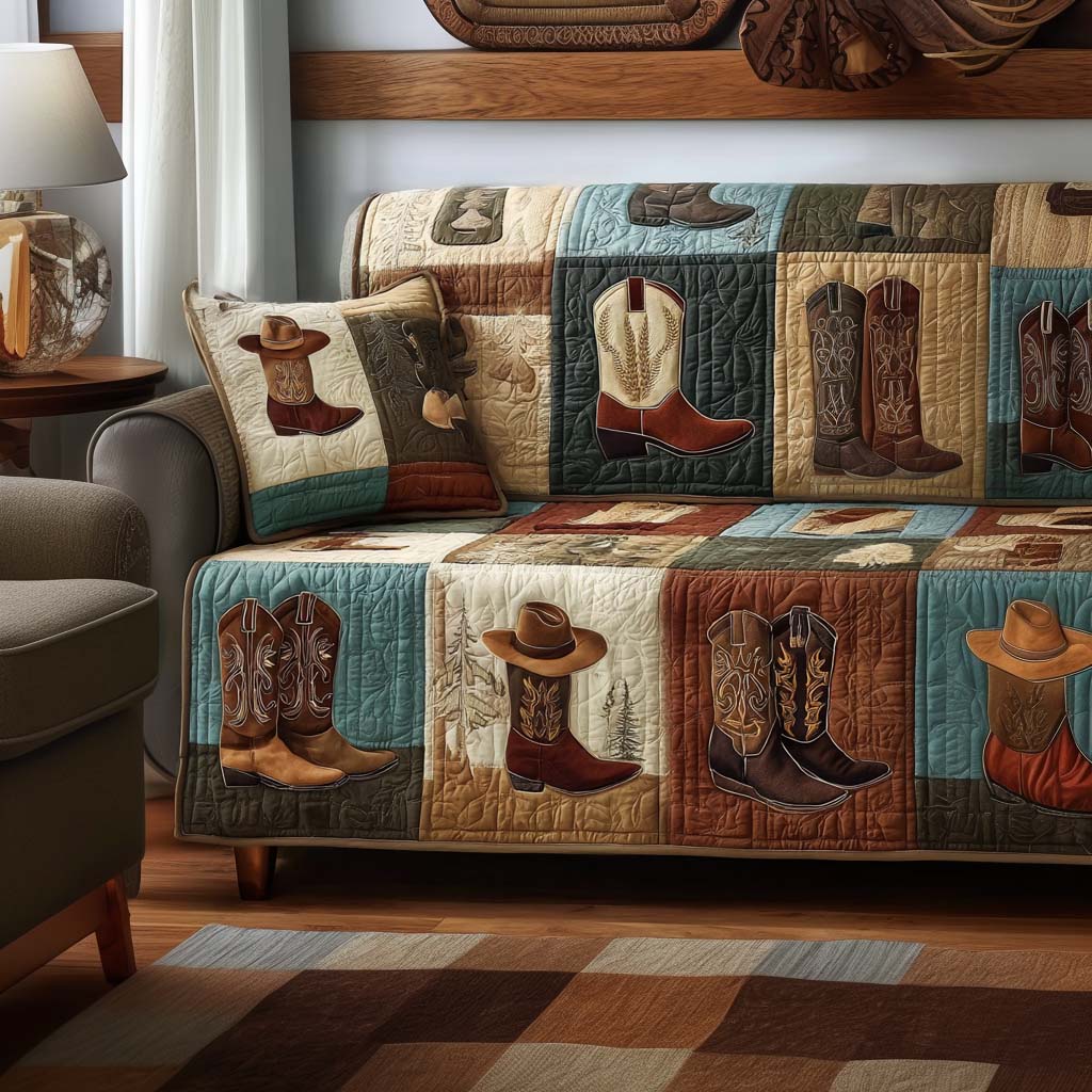 Texas Dust Quilted Sofa Cover Indoor Decor Texas Gifts To Ship