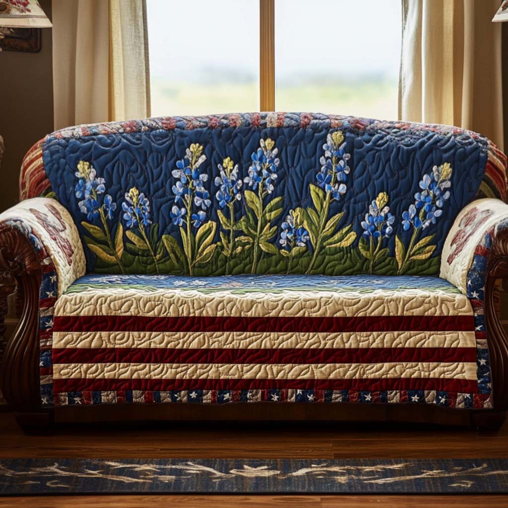 Texas Flower Quilted Sofa Cover Best Sofa Slipcovers Best Gifts From Texas
