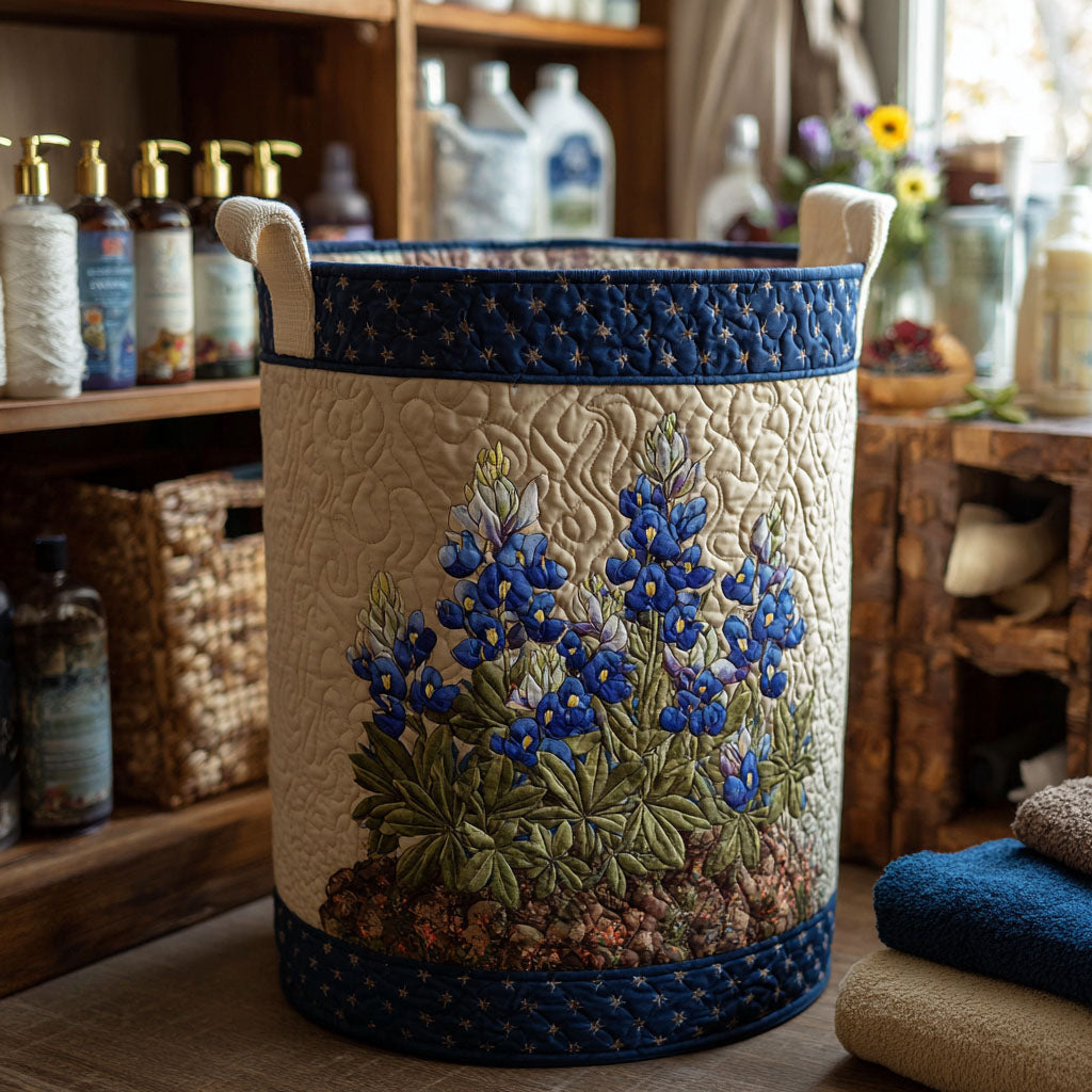 Texas Meadow Quilted Laundry Basket Laundry Clothes Basket Texas Themed Gifts