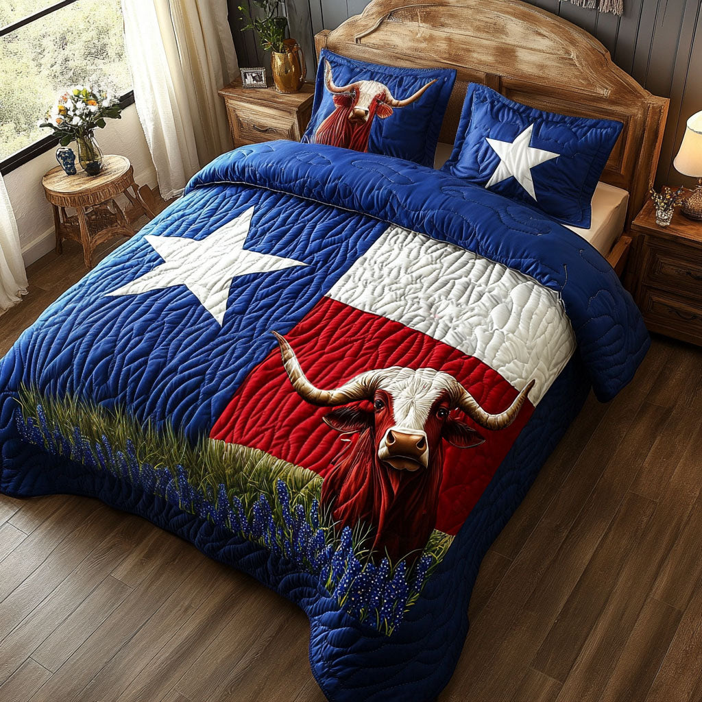 Texas Pride Quilted Bedding Set Cute Room Decor Texas Gifts For Out Of Towners