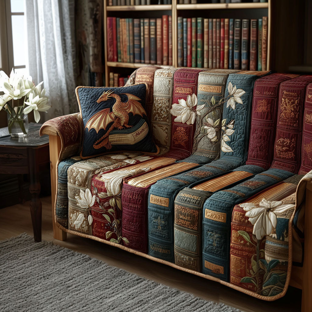 The Book of Dreams Quilted Sofa Cover Couch Protector Gifts For People Who Love Books