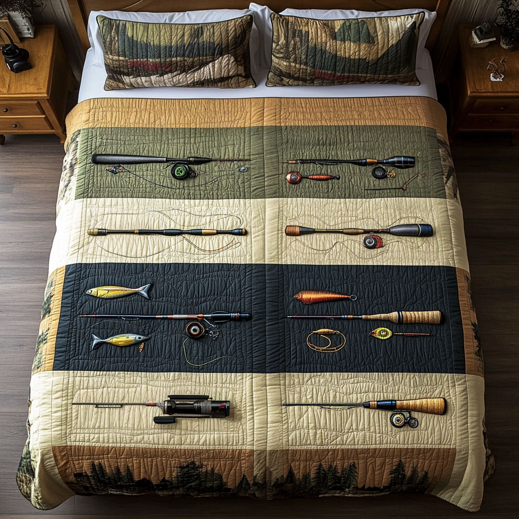 The Fishing Roam Quilted Bedding Set Best Bedding Sets Unique Gifts For Fishermen