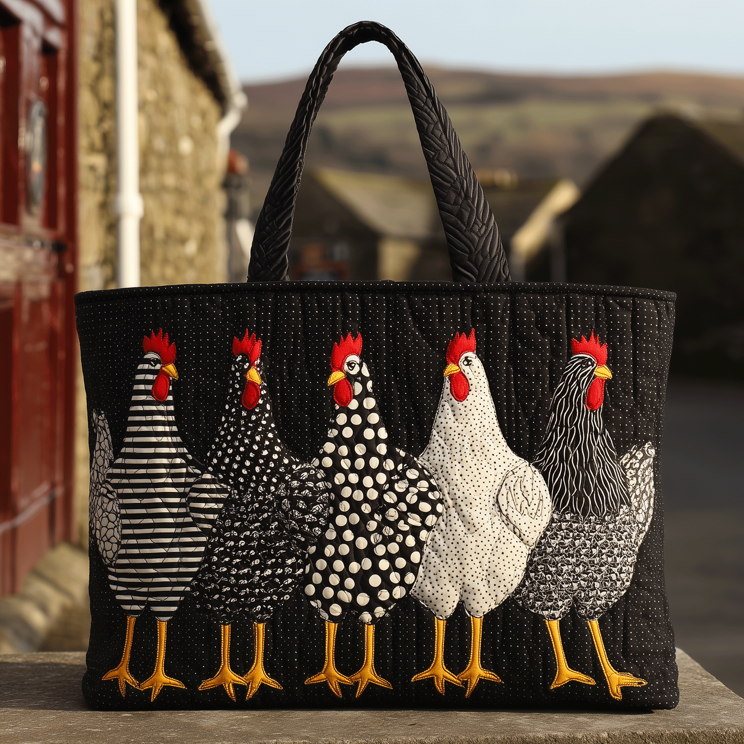 The Hen Lineup Quilted Tote Bag Trendy Tote Presents To Get Your Mom