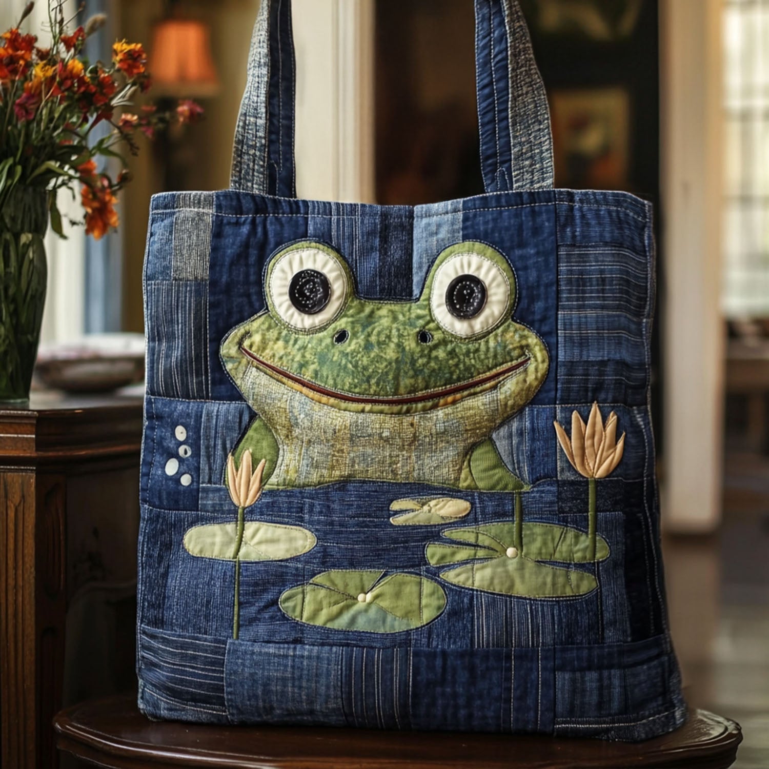 The Hoppy Camper Quilted Tote Bag Tote Bags For Women Special Birthday Gifts For Grandma