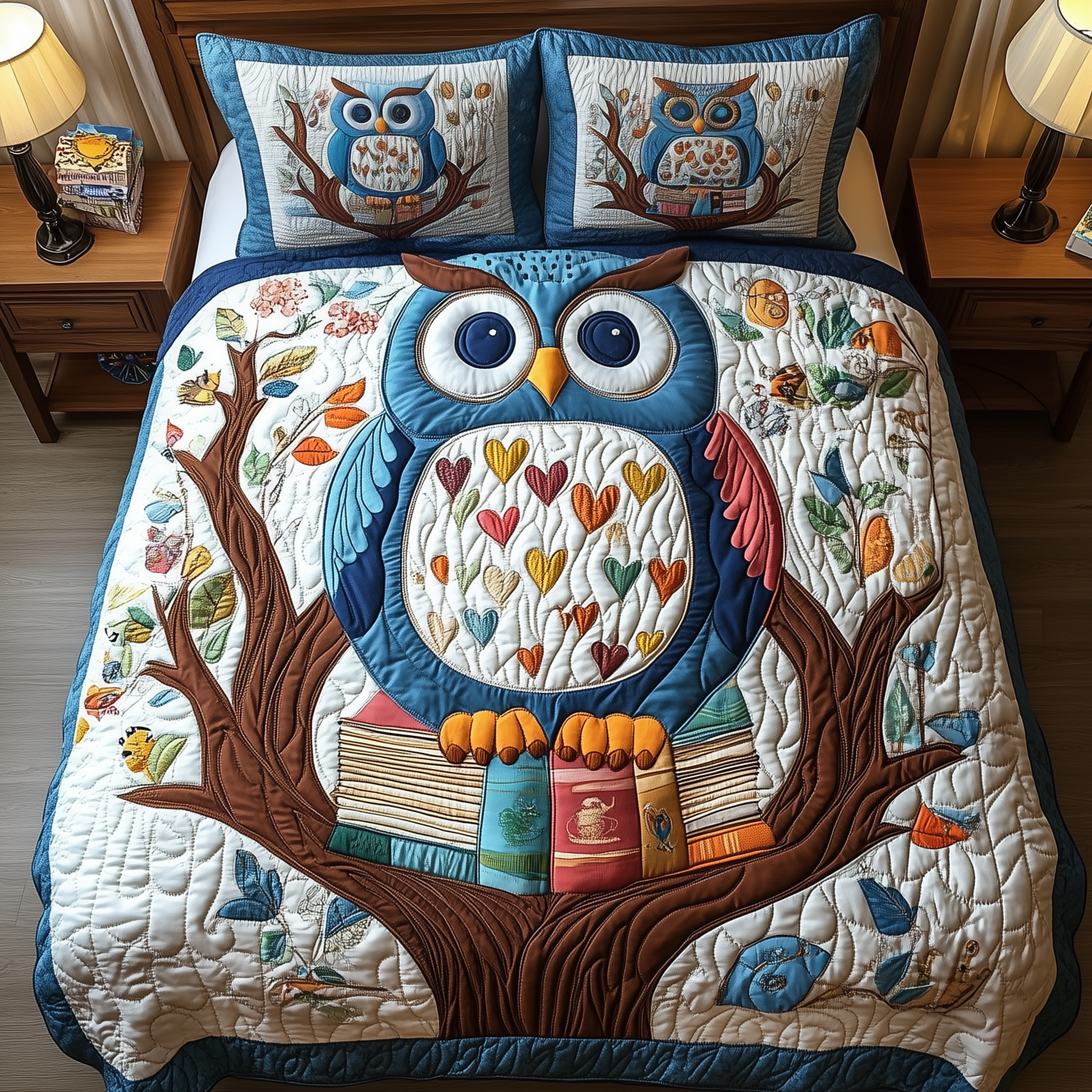 The Owlchemy Quilted Bedding Set Unique Sheet Sets Owl Merchandise Gifts
