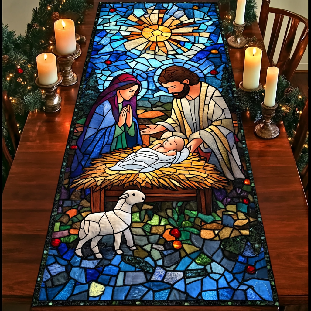 The Season The Reason Quilted Table Runner Elegant Holiday Decor Christmas Gift Ideas For Him