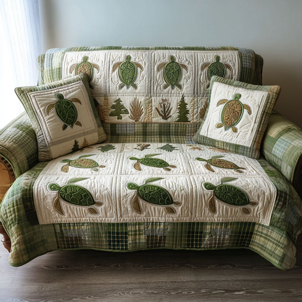 Tide Whisper Quilted Sofa Cover Couch Seat Covers Turtle Gifts For Brothers