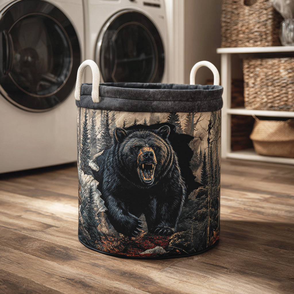 Timber Bear Quilted Laundry Basket Unique Cool Laundry Basket Top Father's Day Gifts